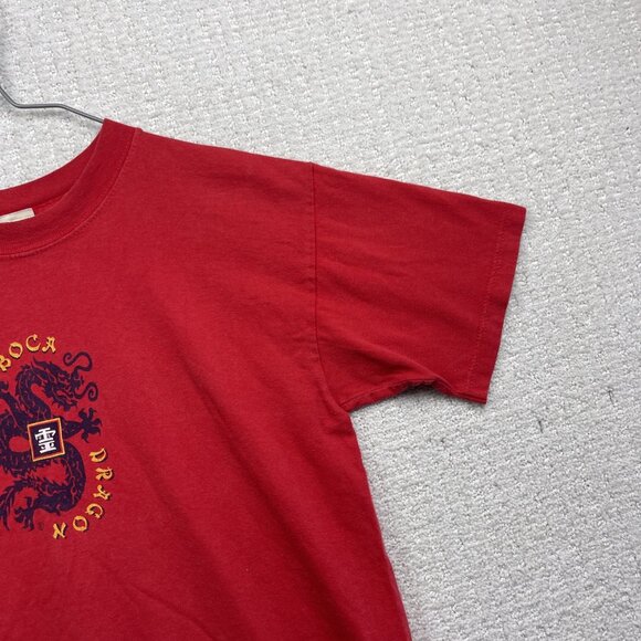 Y2K 2000s Boca Dragon Shirt Sz 5 Red Snowboarding Skate Tee - Picture 3 of 12